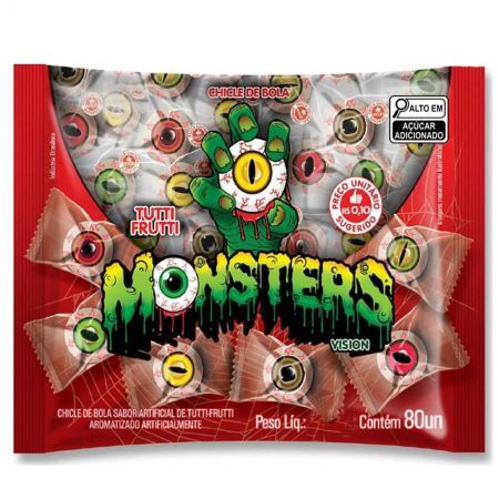 CHICLE MONSTERS VISION SORTIDOS 520 GR C/80 UN