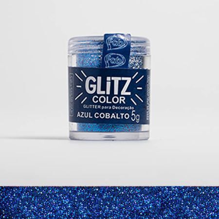 PO BRILHANTE P/ DECORACAO FAB GLITTER AZUL COBALTO 5 GR