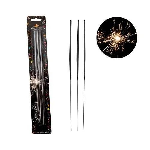 VELA PAVIO MAGICO SILVER FESTAS SPARKLERS 25 CM C/03 UN