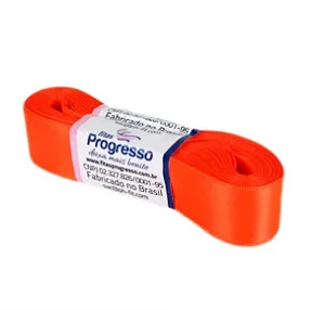 FITA PROGRESSO CETIM 22 MM X 10 MT COR 278 LARANJA CITRICO