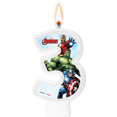 VELA REGINA NUMERAL AVENGERS ANIMATED Nº 3