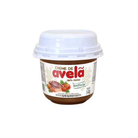 RECHEIO CREME DE AVELA BOM PRINCIPIO 140 GR COM CACAU