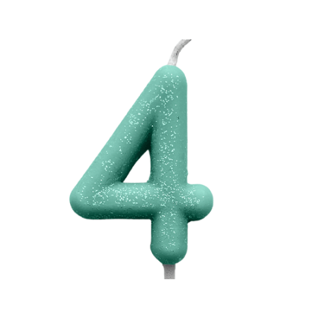VELA SILVER CANDY COLOR VERDE Nº 4