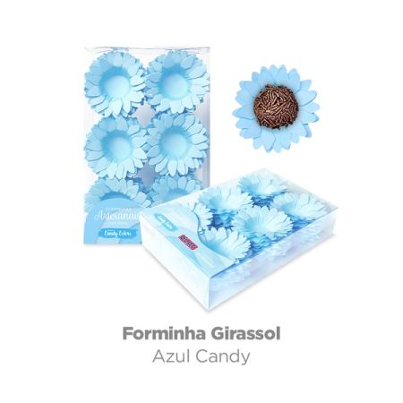 FORMINHA DEC PLAC GIRASSOL AZUL CANDY C/40 UN