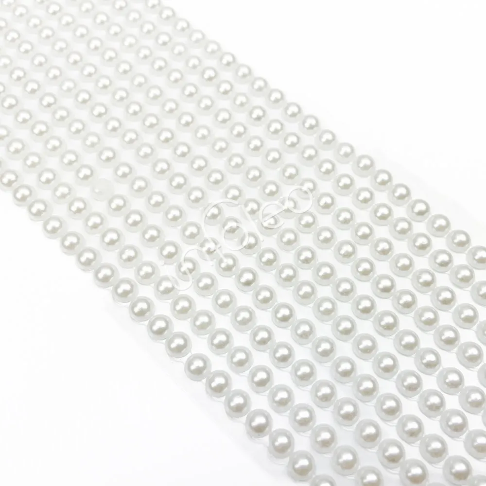 ENFEITE P/ COLAGEM STRASS BRILHA FESTA PEROLA 06 MM BRANCA