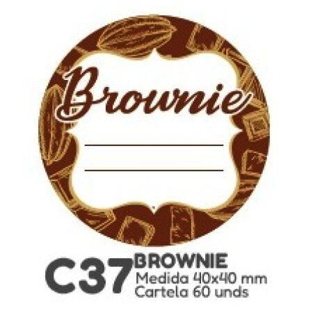 ETIQUETA P/ BOMBOM HIPER EMB. BROWNIE C37