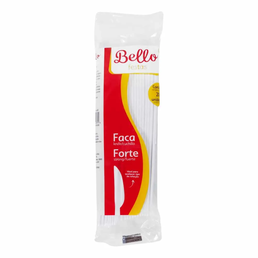 FACA REFEICAO BELLO FESTAS FORTE BRANCO C/20 UN