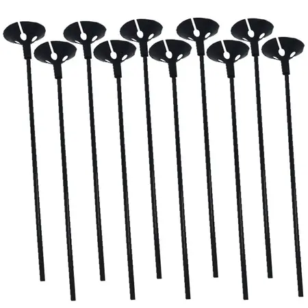 SUPORTE P/ BEXIGA LOURENSSON 30 CM PEQ C/10 UN PRETO