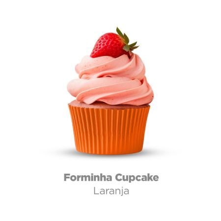 FORMINHA CUPCAKE PLAC MINI C/45 UN LARANJA