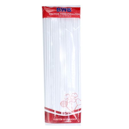 PALITO P/ PIRULITO BWB GRANDE BRANCO C/50 UN