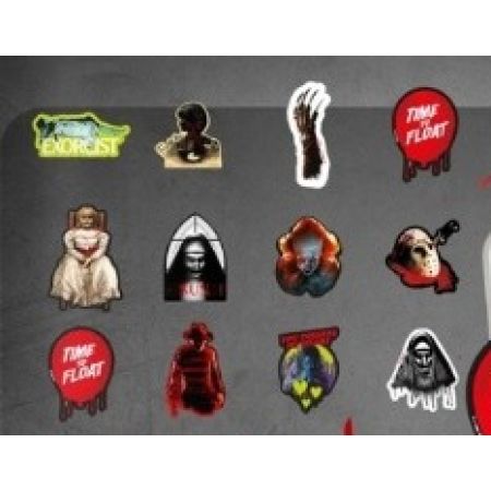 HALLOWEEN APLIQUE REGINA HORROR MINI PERSONAGENS C/12 UN