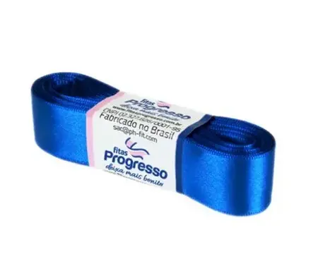 FITA PROGRESSO CETIM 22 MM X 10 MT COR 214 AZUL ROYAL