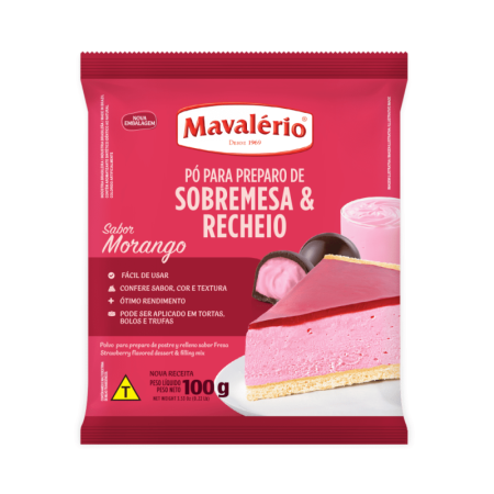 MOUSSE MAVALERIO MORANGO 100 GR