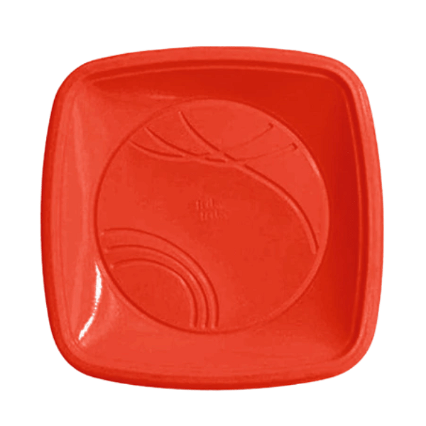 PRATO DESCARTAVEL TRIK TRIK 15 CM BIO QUAD LARANJA C/10 UN