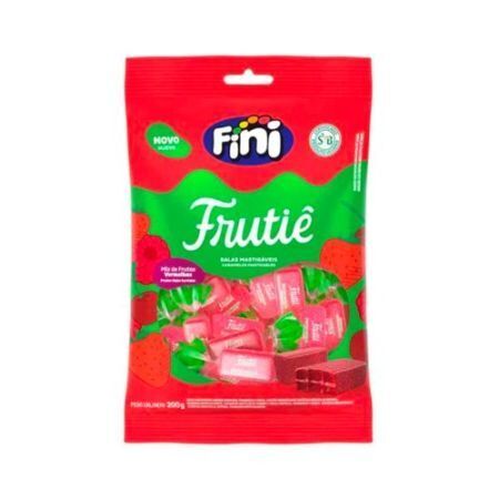 BALA DE GELATINA FINI 200 GR FRUTIE FRUT VERMELHAS