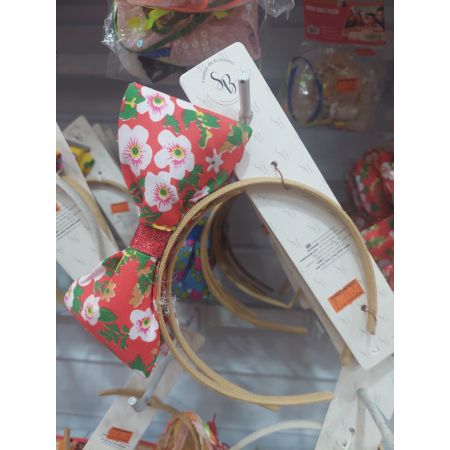 JUNINA TIARA SB ACESSORIOS LACO FLORAL BRANCA