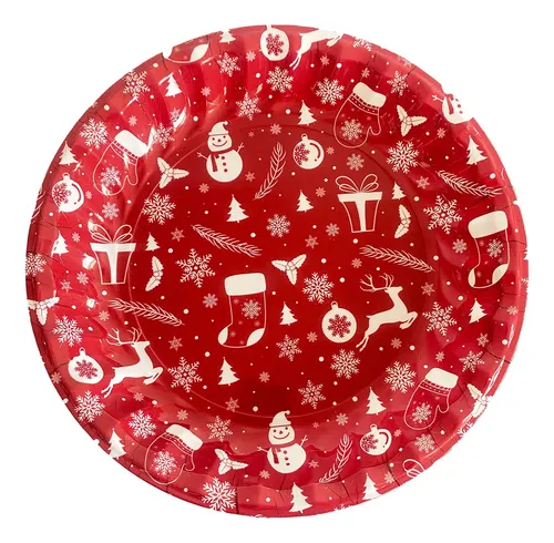 NATAL PRATO PLASTICO CHEN E LING 20 CM DIVERSOS UNITARIO