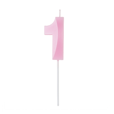 VELA SILVER DESIGN MINI ROSA Nº 1