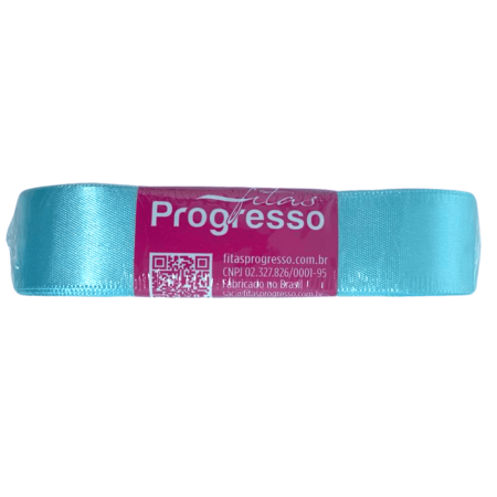 FITA PROGRESSO CETIM 22 MM X 10 MT COR 247 AZUL TIFFANY