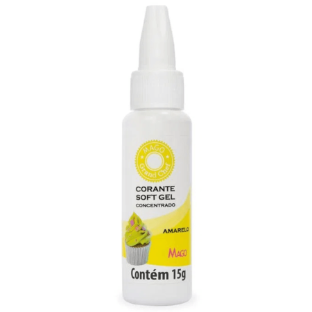CORANTE SOFT GEL MAGO 15 ML AMARELO