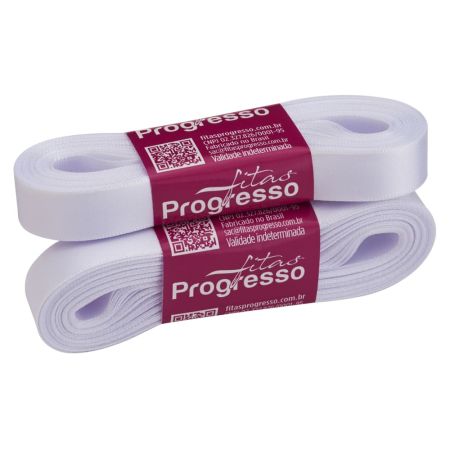 FITA PROGRESSO CETIM 15 MM X 10 MT COR 201 BRANCO