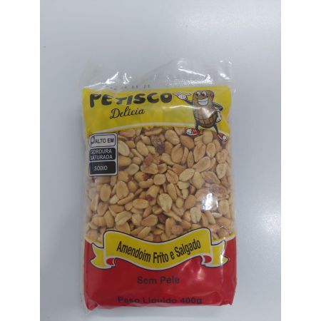 AMENDOIM PETISCO DELICIA S/ PELE 400 GR