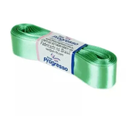 FITA PROGRESSO CETIM 22 MM X 10 MT COR 232 VERDE MENTA