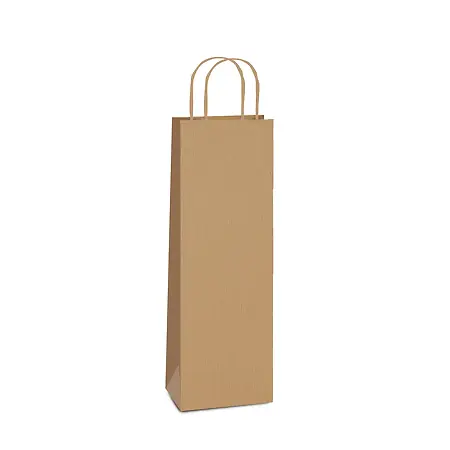 SACOLA DE PAPEL CROMUS GARRAFA 35X13X8 CM KRAFT