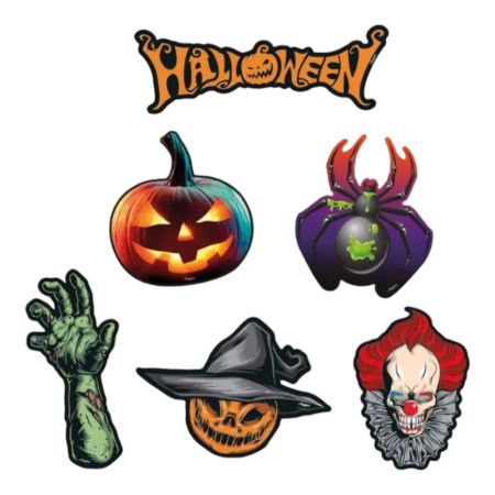 HALLOWEEN APLIQUE REGINA HALLOWEEN MINI PERSONAGENS C/12 UN