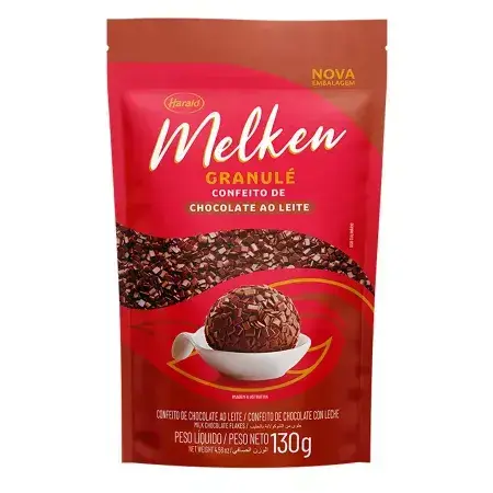 CHOCOLATE MELKEN GRANULE AO LEITE 130 GR HARALD