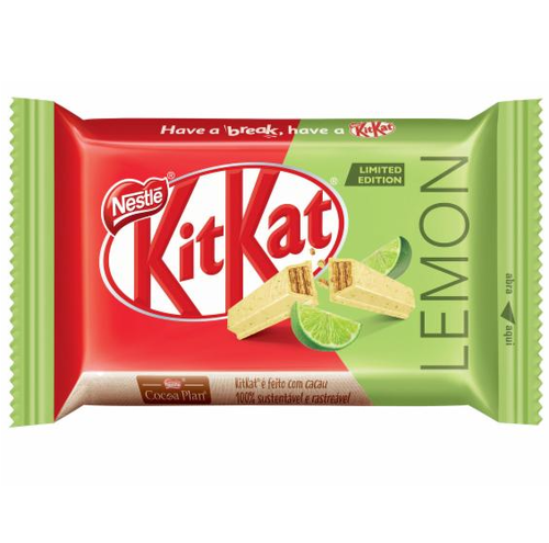 CHOCOLATE BARRINHA NESTLE KIT KAT LIMAO 41,5 GR UNITARIO