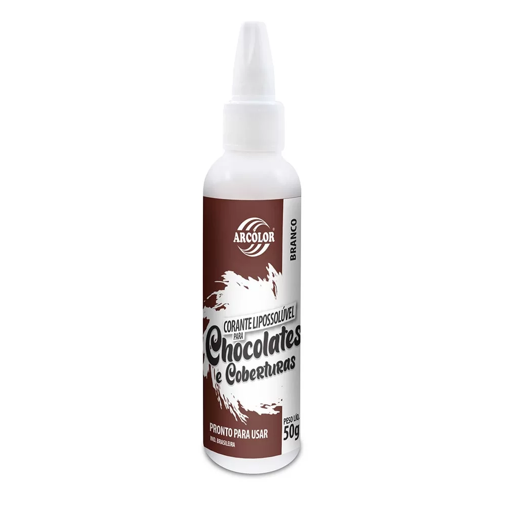 CORANTE LIQUIGEL ARCOLOR P/ CHOCOLATE 50 GR BRANCO