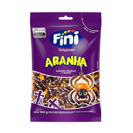 BALA DE GELATINA FINI 250 GR ARANHA