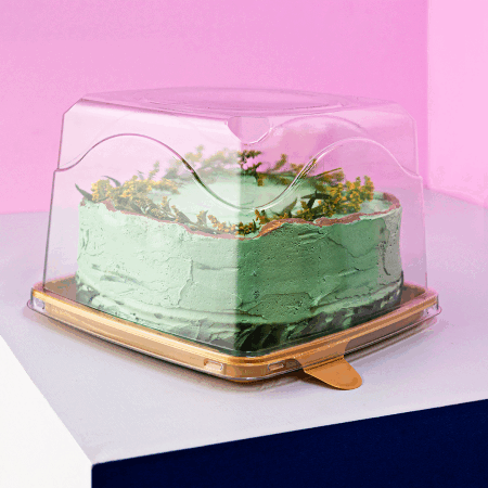 BASE PARA BOLO C/ TAMPA GALVANOTEK G32 QA TORTA QUADRADA ALTA DOURADA