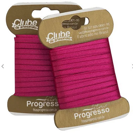 FITA PROGRESSO CETIM DUPLO 04 MM X 10 MT COR 303 PINK