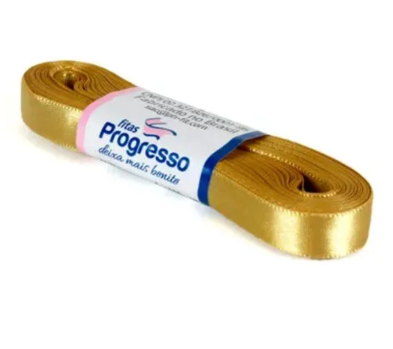 FITA PROGRESSO CETIM 10 MM X 10 MT COR 228 OURO