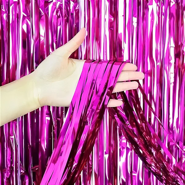 CORTINA DE FITA BPG 2 MT METALIZADO PINK REF. Y 3138-PK