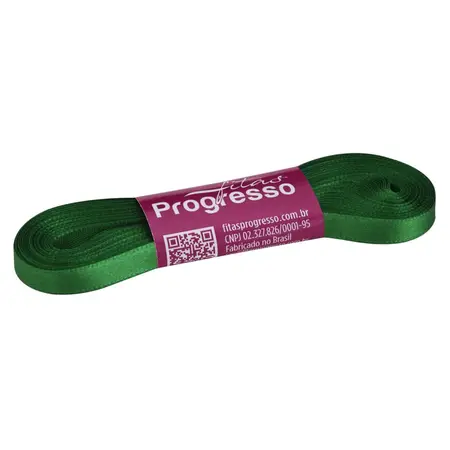 FITA PROGRESSO CETIM 07 MM X 100 MT COR 217 VERDE BANDEIRA