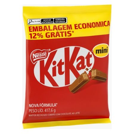 CHOCOLATE BARRINHA NESTLE KIT KAT AO LEITE MINI 417,6 GR
