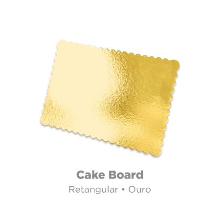 DISCO LAMINADO CAKEBOARD PLAC RET 30X40 CM OURO