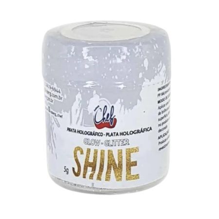 PO BRILHANTE P/ DECORACAO ICEBERG SHINE GLITTER PRATA 5 GR