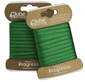 FITA PROGRESSO CETIM DUPLO 04 MM X 10 MT COR 217 VERDE BANDEIRA