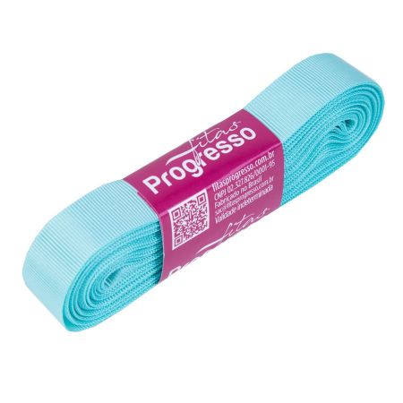 FITA PROGRESSO CETIM 15 MM X 10 MT COR 247 AZUL TIFFANY