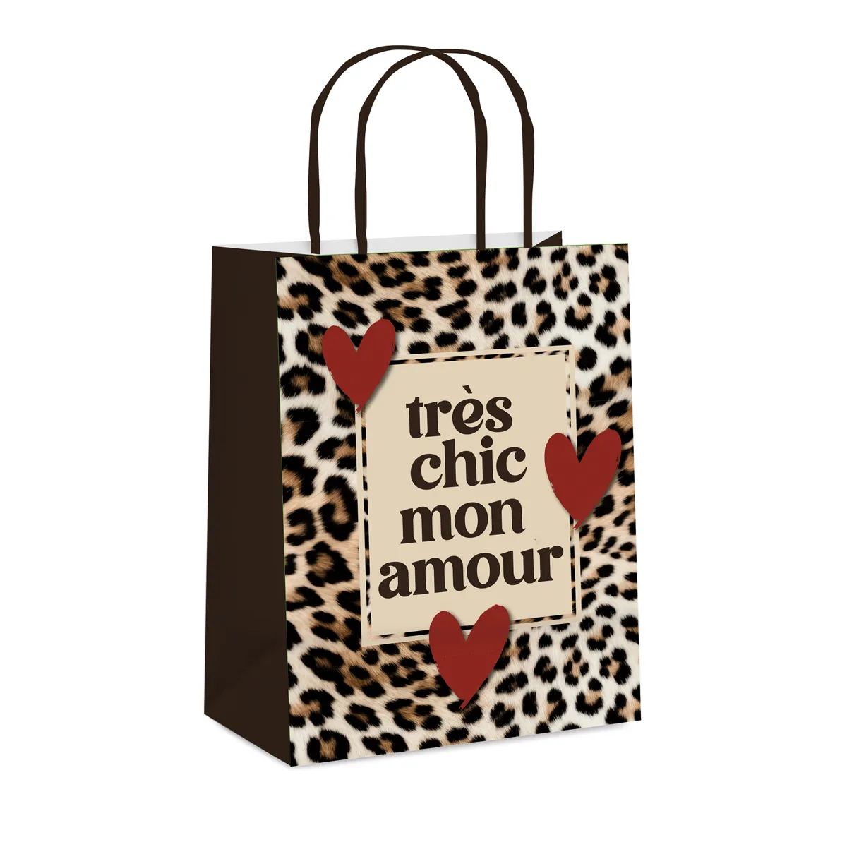 SACOLA DE PAPEL CROMUS G 32X26,5X13 CM TRES CHIC