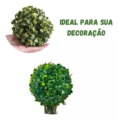 FLORES ARTIFICIAIS VIVA DEC BOLA DE GRAMA EUCALIPTO 12 CM