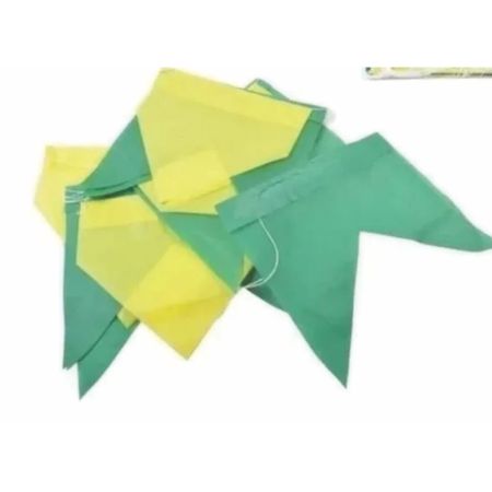 COPA BANDEIROLAS 10 MT SEDA VERDE/AMARELO MSW