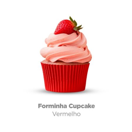 FORMINHA CUPCAKE PLAC C/45 UN VERMELHO