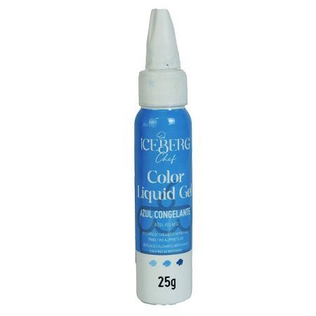 CORANTE LIQUID GEL ICEBERG 25 GR AZUL CONGELANTE