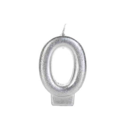 VELA SILVER GLITTER PRATEADA Nº 0