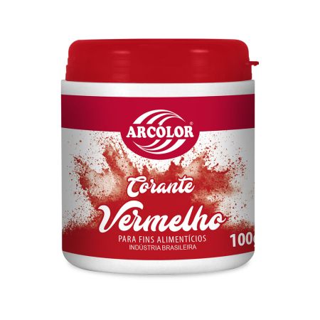 CORANTE EM PO ARCOLOR 100 GR VERMELHO